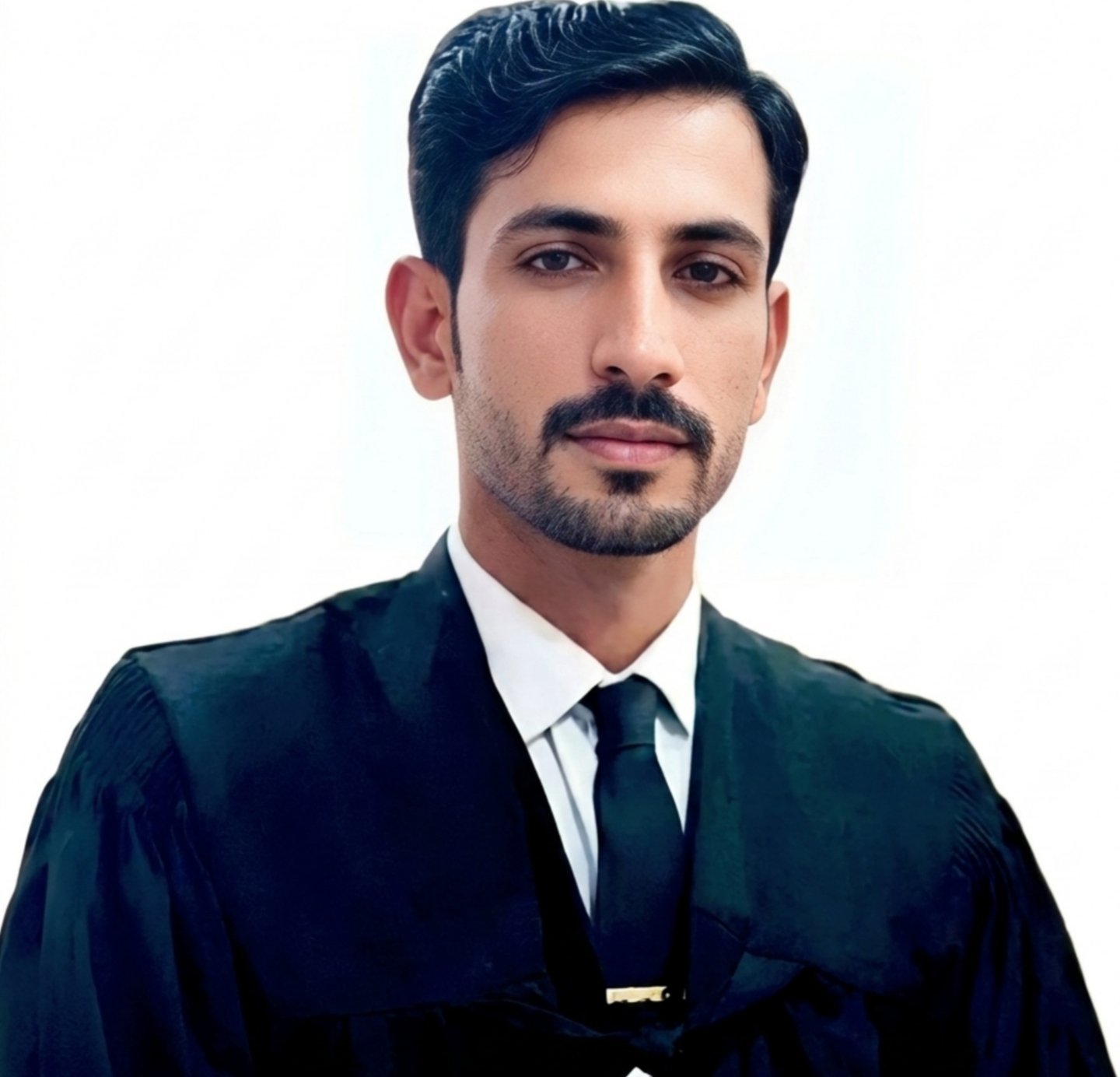 Advocate Farhat Bashir in robes