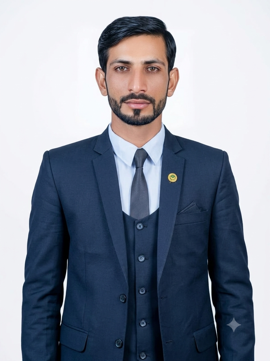 Advocate Farhat Bashir in his office chamber